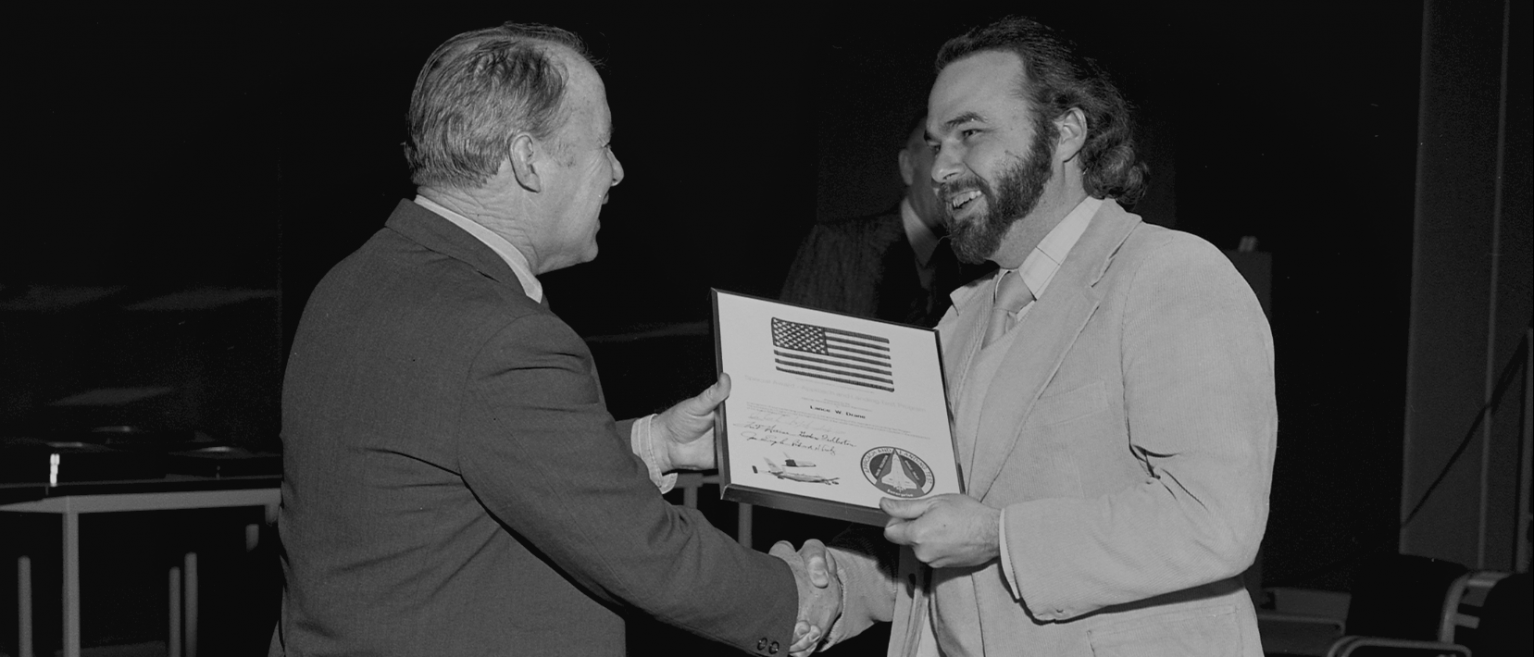 Lance Drane Accepting a NASA Award