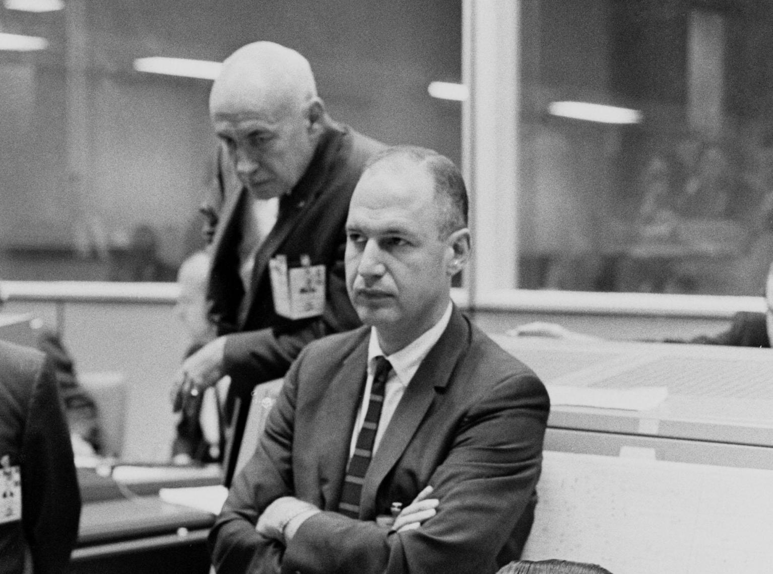 George Low Robert Gilruth, George Low, and Christopher Kraft