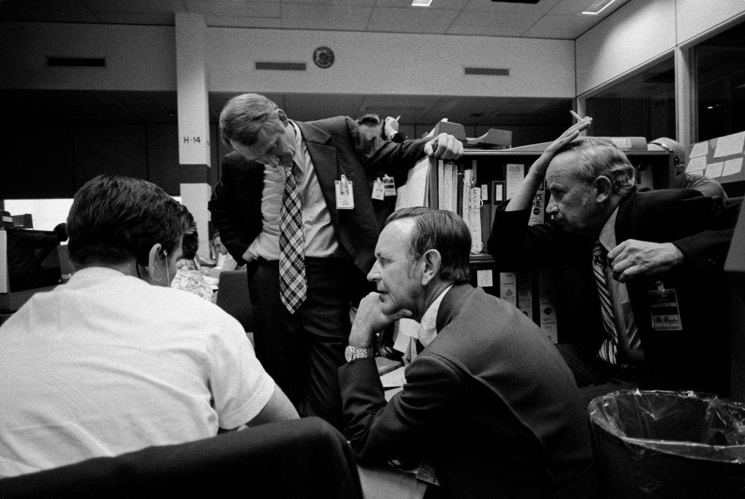 Mission Managers at NASA JSC During Skylab 3 Mission