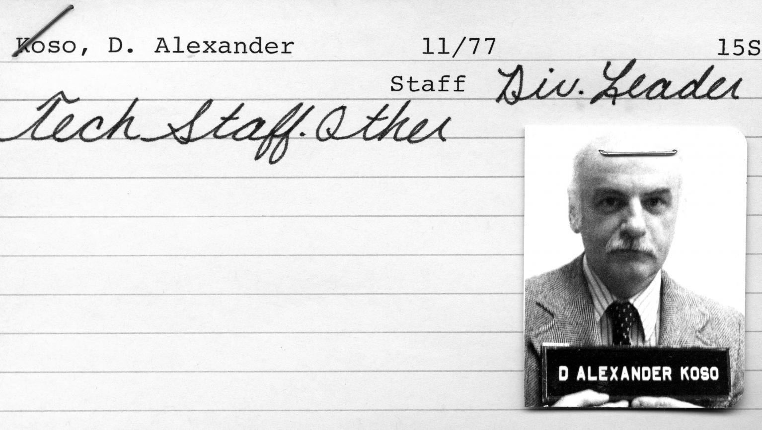 Alexander Koso Employee Card