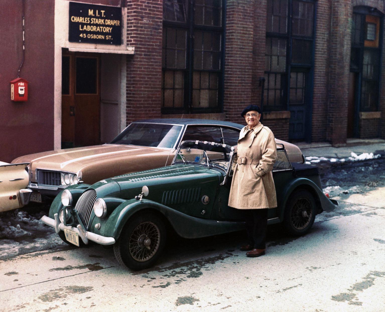 Doc Draper In Front Of the MIT Instrumentation Lab