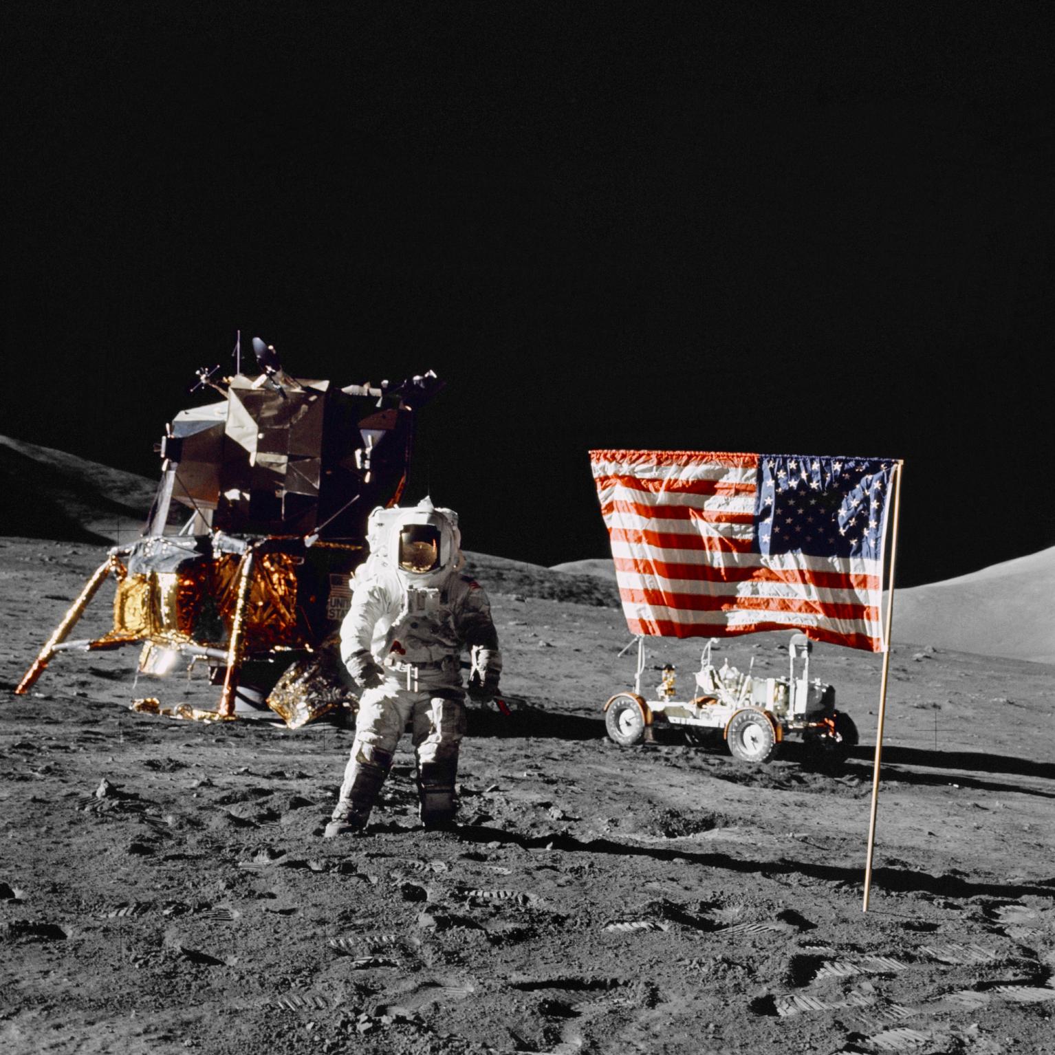 Astronaut Harrison Schmitt on Lunar Surface, Apollo 17