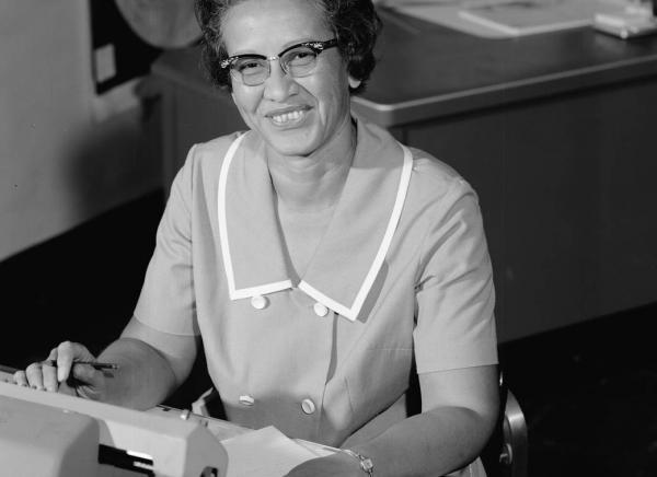 Mathematician Katherine Johnson at Work Mathematician Katherine Johnson at Work