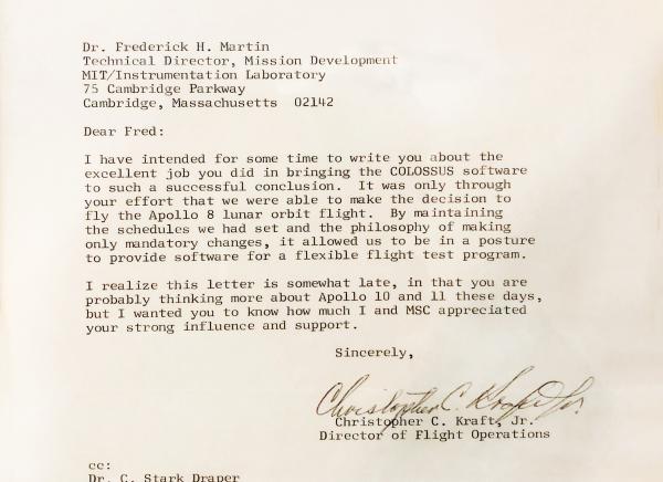 Kraft Letter to Fred Martin