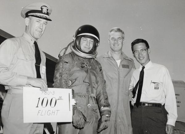 Conrad Lau with F8U-3 Team