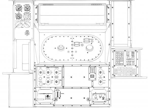 DSKY Main Panel Display Line Drawing DSKY Main Panel Display Line Drawing