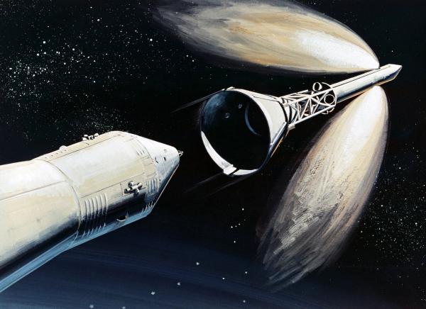 Launch Escape System Jettisoned From the Apollo Spacecraft