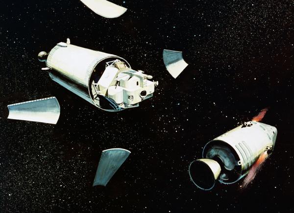 Deployment of the Lunar Module (LM) Adapter Panels