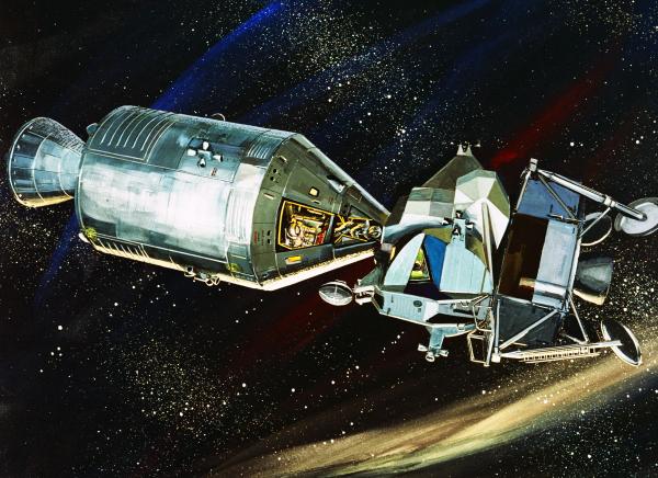 Command Service Module docked with the Lunar Excursion Module