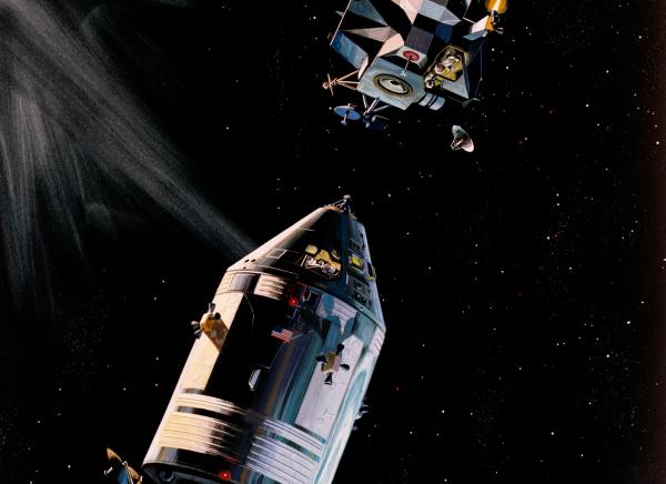Apollo 9 Mission Docking Illustration 