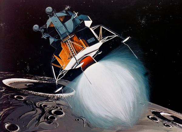 Illustration of Apollo 10 Lunar Module Descent