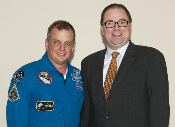 Seamus Tuohy with Astronaut TJ Creamer