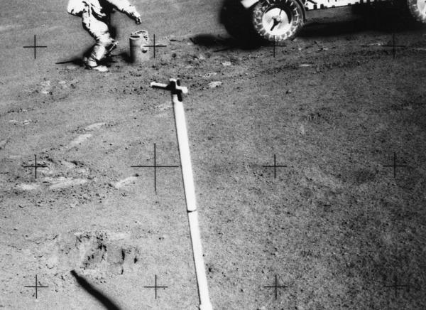 Apollo Astronaut With the Lunar Roving Vehicle during the Apollo 17 Moon Mission Apollo Astronaut With the Lunar Roving Vehicle during the Apollo 17 Moon Mission