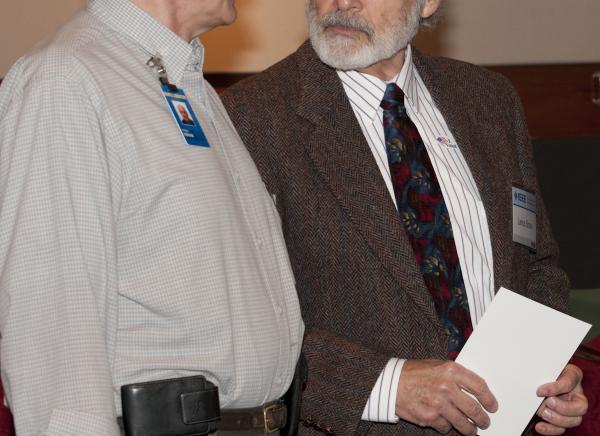 Lance Drane with fellow engineer Peter Vernam