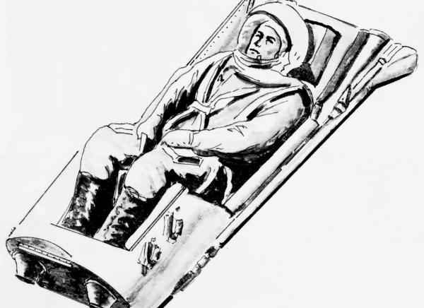 Astronaut on Space Couch Astronaut on Space Couch