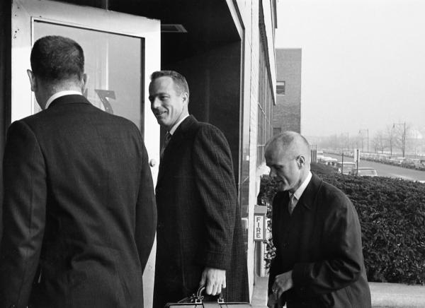 John Glenn And Scott Carpenter Entering W7 John Glenn And Scott Carpenter Entering W7