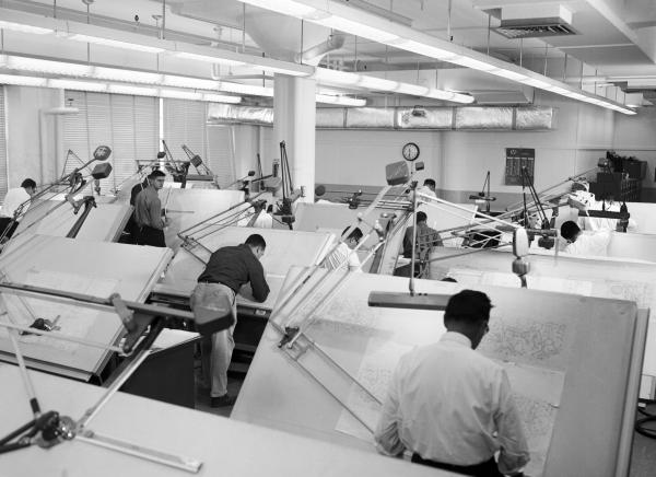 MIT Lab Engineers in a Drafting Room MIT Lab Engineers in a Drafting Room