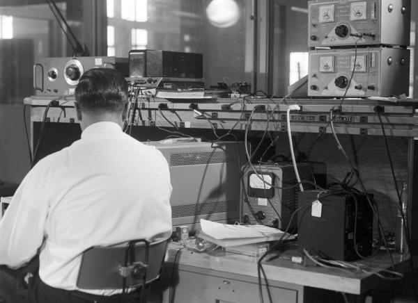 Engineer with Sextant Breadboard Electronics Engineer with Sextant Breadboard Electronics