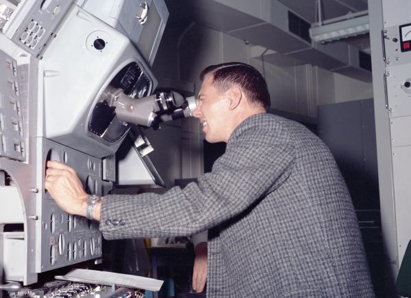 Apollo Astronaut Using Scanning Telescope Apollo Astronaut Using Scanning Telescope