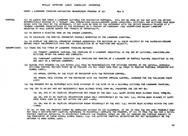 Apollo Computer Logic Checklist Interface