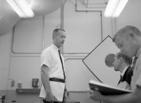 Apollo Astronaut James McDivitt with MIT Lab Engineers