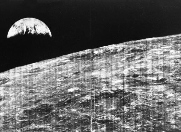 Lunar Surface with Earth View