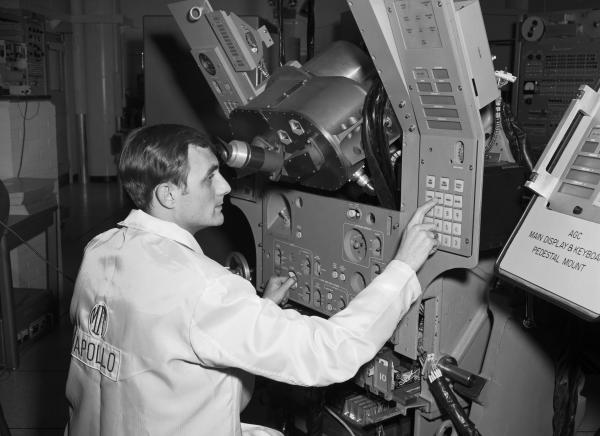 Apollo Block II System with Operator George Schmidt at Controls