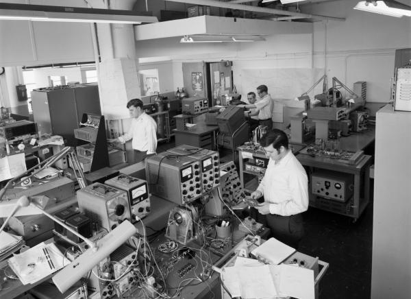 MIT Lab Engineers Testing Apollo Primary Guidance, Navigation, and Control System