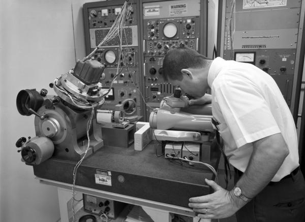 MIT Lab Engineer Testing Apollo Optics System