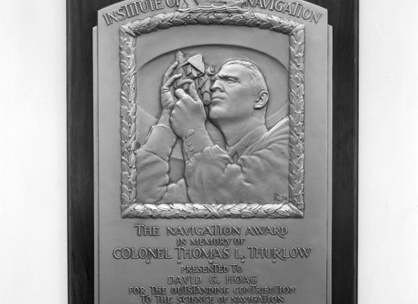 Plaque Presented by the Institute Of Navigation to David Hoag