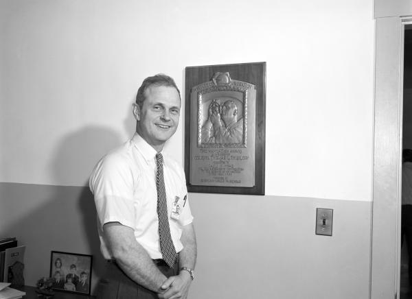 David Hoag and Plaque for Navigation Award