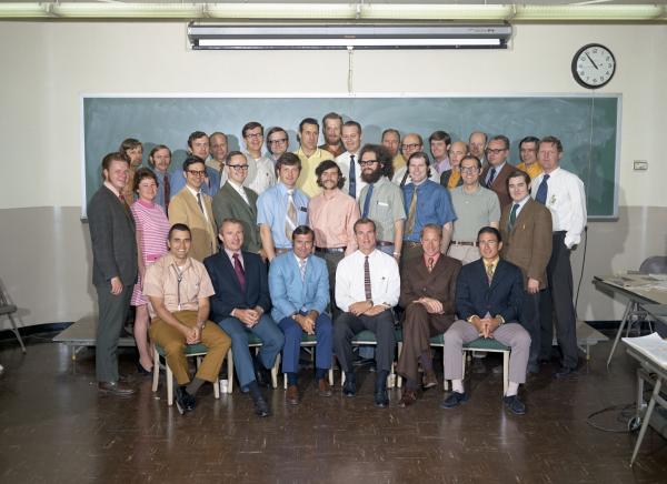 MIT Lab Engineers with Apollo 15 Primary and Backup Crews