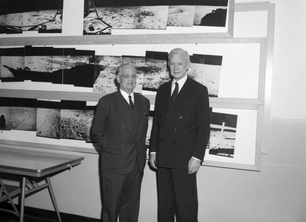 Visit To Draper Lab 7 Of Former French Premier Maurice Couve de Murville