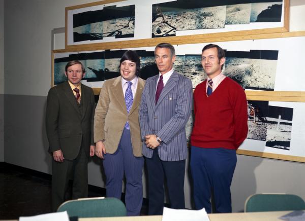 Apollo 17 Astronaut Eugene Cernan with MIT Lab Engineers