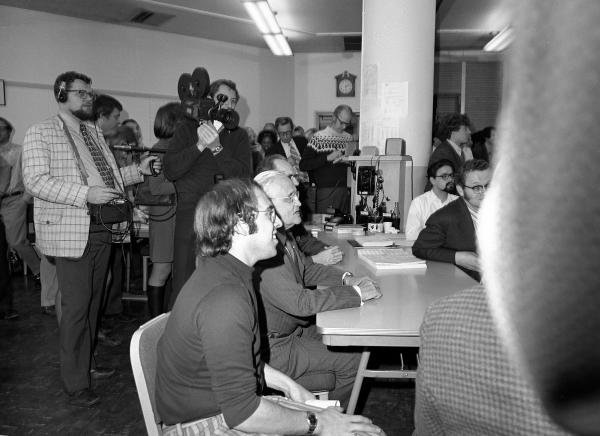 Draper, Ragan, and Hall at the Apollo 17 Splashdown Party Draper, Ragan, and Hall at the Apollo 17 Splashdown Party