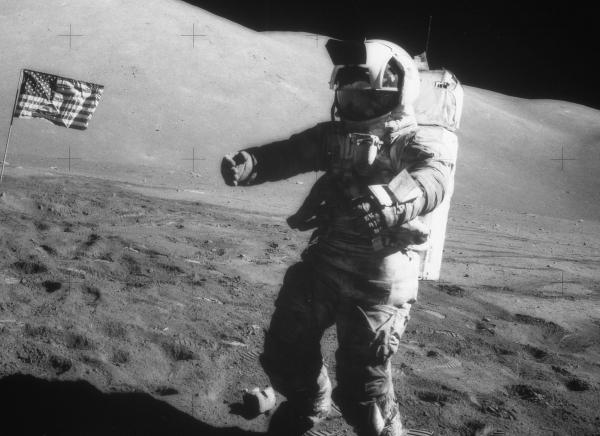 Astronaut During Apollo 17 Transit Astronaut During Apollo 17 Transit