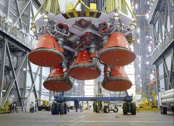 Saturn V Rocket with Five F-1 Engines