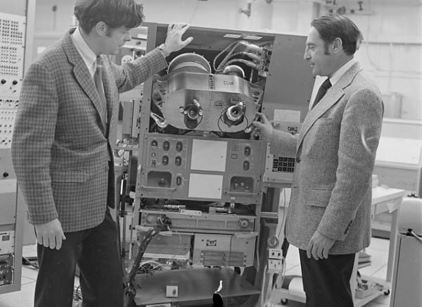 Donald Fraser and Phil Felleman with the Apollo Primary Guidance, Navigation, and Control System Simulator Donald Fraser and Phil Felleman with the Apollo Primary Guidance, Navigation, and Control System Simulator