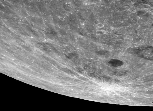 View of Lunar Surface as seen from Apollo 8 Spacecraft