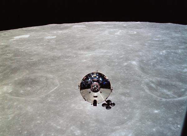 Apollo 10 Command and Service Module in Lunar Orbit