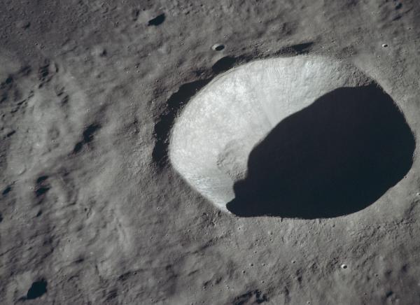 Apollo 10 View of Lunar Crater