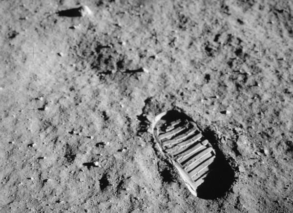 Bootprint on the Lunar Surface