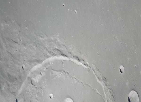 Crater Posidonius on Lunar Surface