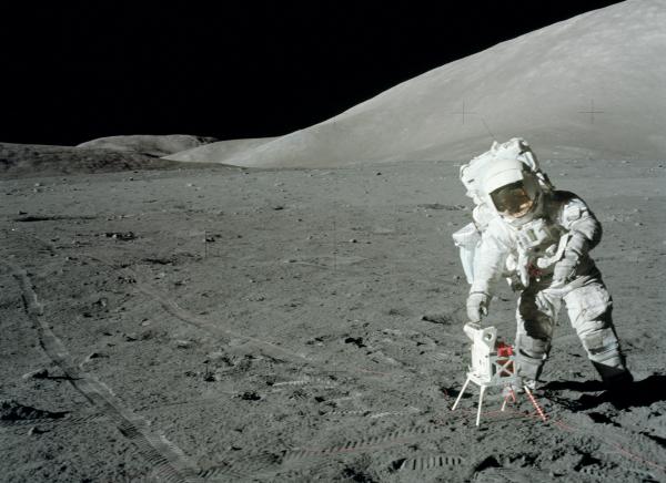 Harrison Schmitt with Surface Electrical Properties Transmitter