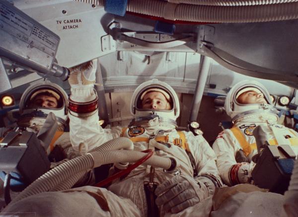 Apollo 1 Crew Inside Capsule Prior to Test