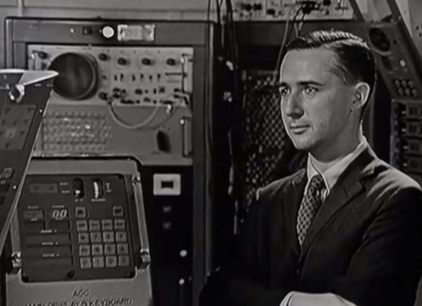 Ramon Alonso with Apollo Guidance Computer in MIT Film