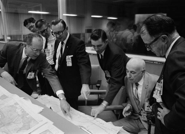 NASA Managers in Mission Control for Apollo 8