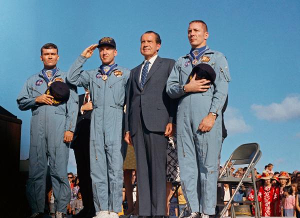 Apollo 13 Crew with Richard Nixon Post Mission