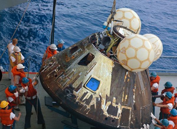 Apollo 13 Recovery Operations of Command Module