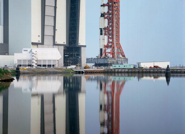 Saturn V on Crawler at VAB - KSC